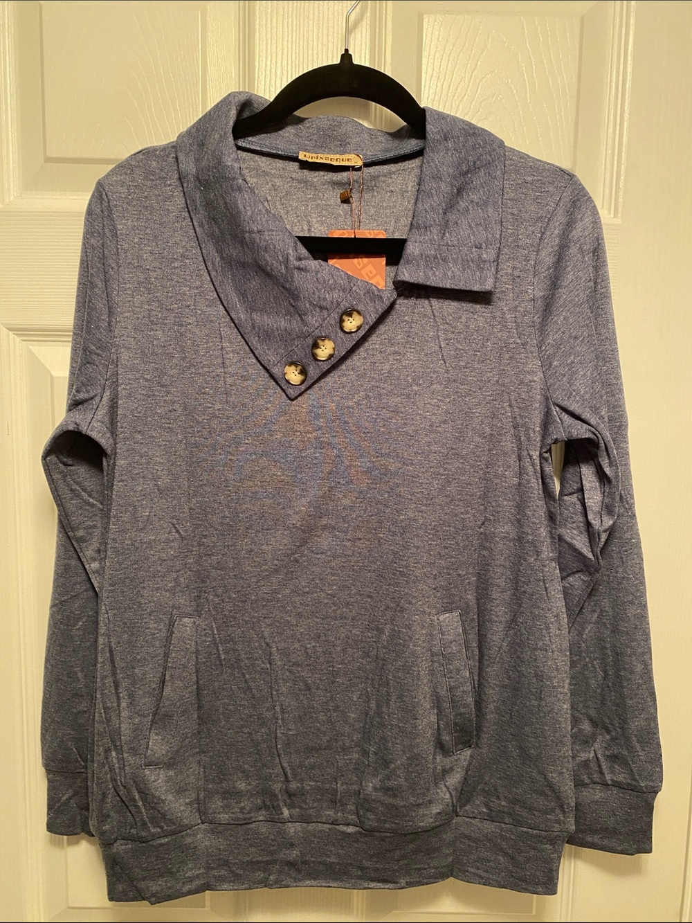 Unixseque Denim Blue Women’s Long Sleeve Top…size M